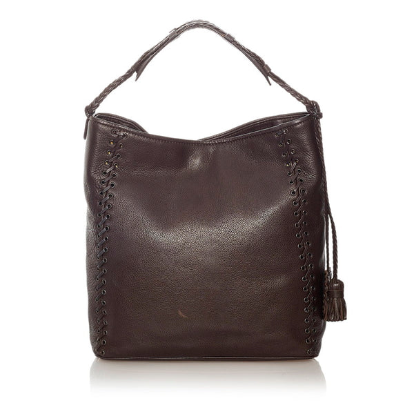ディオール ショルダーバッグ ブラウン レザー レディース Dior 【中古】
