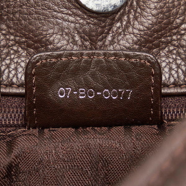 ディオール ショルダーバッグ ブラウン レザー レディース Dior 【中古】