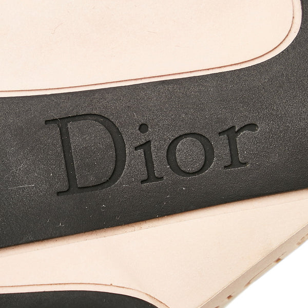 クリスチャンディオール フュージョン フラワー リボン ビジュー ホワイト ネイビー メッシュ スニーカー レディース Christian Dior 【中古】