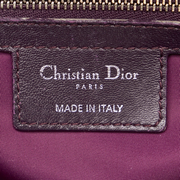 ディオール カナージュ パープル ナイロン レザー ハンドバッグ チェーンショルダーバッグ 2WAY レディース Dior 【中古】