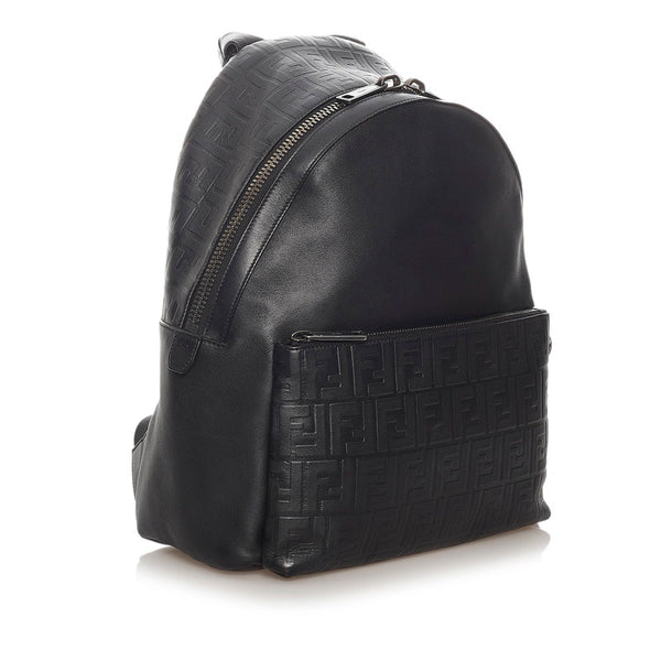 フェンディ 7VZ012 ブラック レザー リュック バックパック メンズ FENDI 【中古】