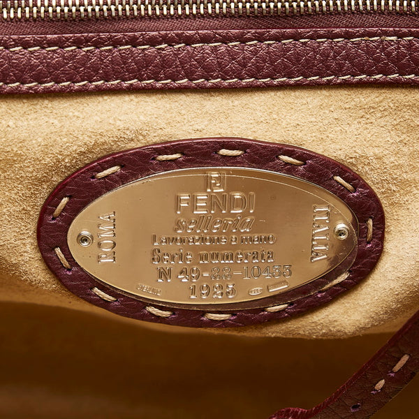 フェンディ セレリア リンダ 8BR458 パープル レザー ハンドバッグ レディース FENDI 【中古】