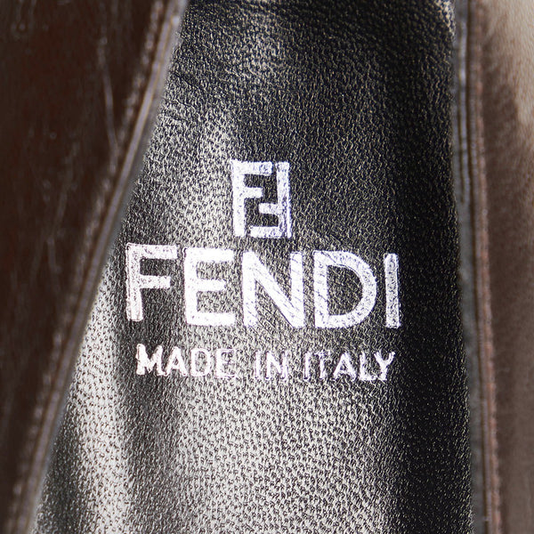 フェンディ パンプス ブラウン レザー レディース FENDI 【中古】