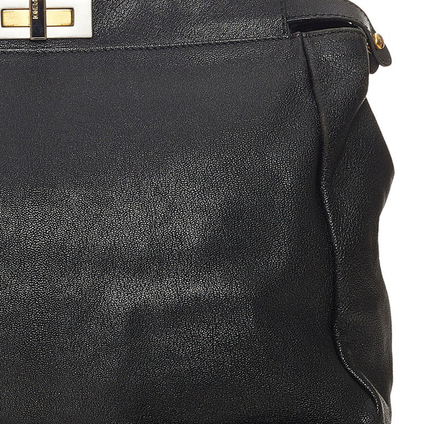 フェンディ ピーカブー ハンドバッグ ショルダーバッグ 2WAY 8BN210 ブラック レザー レディース FENDI 【中古】