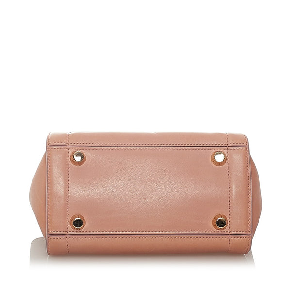 サルヴァトーレフェラガモ ガンチーニ FZ-21 G 973 ピンク レザー ハンドバッグ ショルダーバッグ 2WAY レディース Salvatore Ferragamo 【中古】