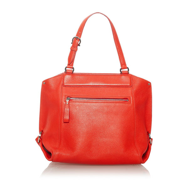 サルヴァトーレフェラガモ ガンチーニ FJ-21 D656 オレンジ レザー ショルダーバッグ レディース Salvatore Ferragamo 【中古】