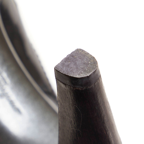 サルヴァトーレフェラガモ ブラック レザー スウェード パンプス レディース Salvatore Ferragamo 【中古】