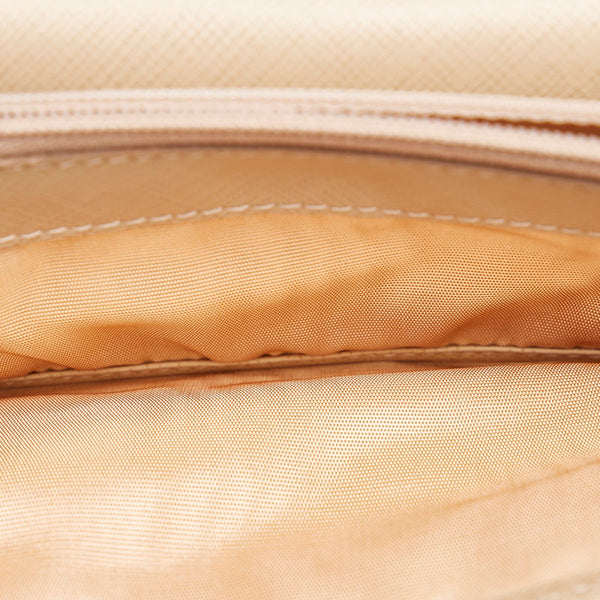 サルヴァトーレフェラガモ ヴァラリボン IY-22 B559 ベージュ レザー 長財布 レディース Salvatore Ferragamo 【中古】