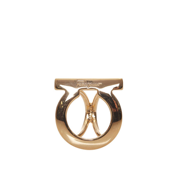 サルヴァトーレフェラガモ ゴールド メッキ ガンチーニ スカーフリング レディース Salvatore Ferragamo 【中古】