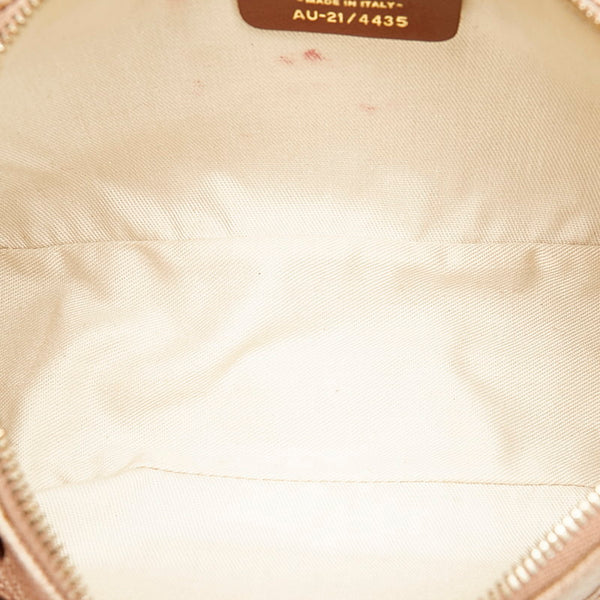 サルヴァトーレフェラガモ ガンチーニ ショルダーバッグ AU-21 4435 ベージュ ブラウン PVC レザー レディース Salvatore Ferragamo 【中古】