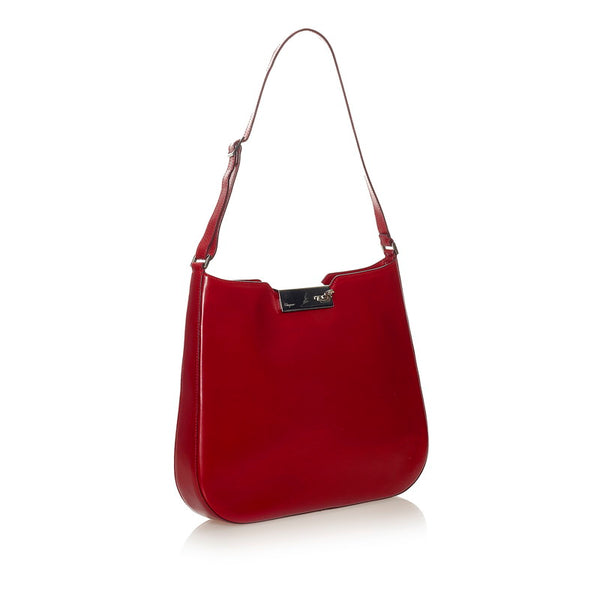 サルヴァトーレフェラガモ ガンチーニ DY-21 0714 レッド レザー ワンショルダー レディース Salvatore Ferragamo 【中古】