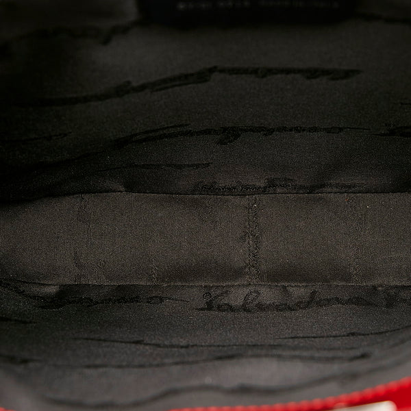 サルヴァトーレフェラガモ ガンチーニ DY-21 0714 レッド レザー ワンショルダー レディース Salvatore Ferragamo 【中古】