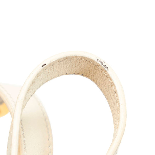 サルヴァトーレフェラガモ ガンチーニ BW-214192 ホワイト レザー ハンドバッグ ショルダーバッグ 2WAY レディース Salvatore Ferragamo 【中古】