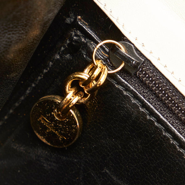 サルヴァトーレフェラガモ ガンチーニ BW-214192 ホワイト レザー ハンドバッグ ショルダーバッグ 2WAY レディース Salvatore Ferragamo 【中古】