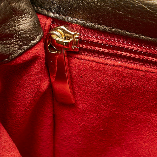 サルヴァトーレフェラガモ ガンチーニ ショルダーバッグ AU-21 1819 ブラウン ハラコ レザー レディース Salvatore Ferragamo 【中古】