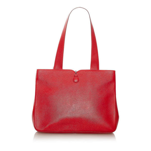 サルヴァトーレフェラガモ ヴァラ リボン ハンドバッグ BA21 8204 レッド レザー レディース Salvatore Ferragamo 【中古】