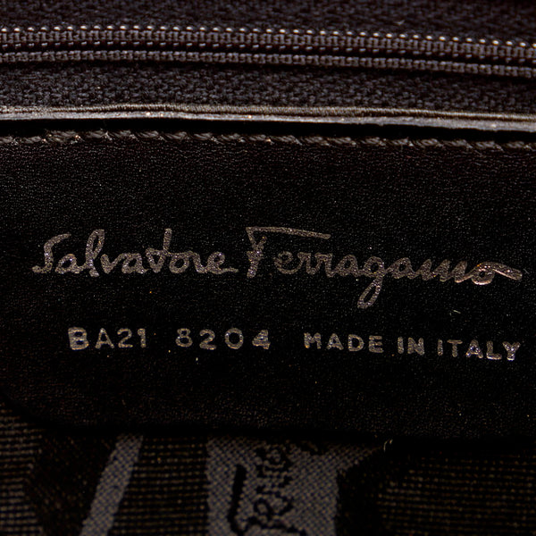 サルヴァトーレフェラガモ ヴァラ リボン ハンドバッグ BA21 8204 レッド レザー レディース Salvatore Ferragamo 【中古】