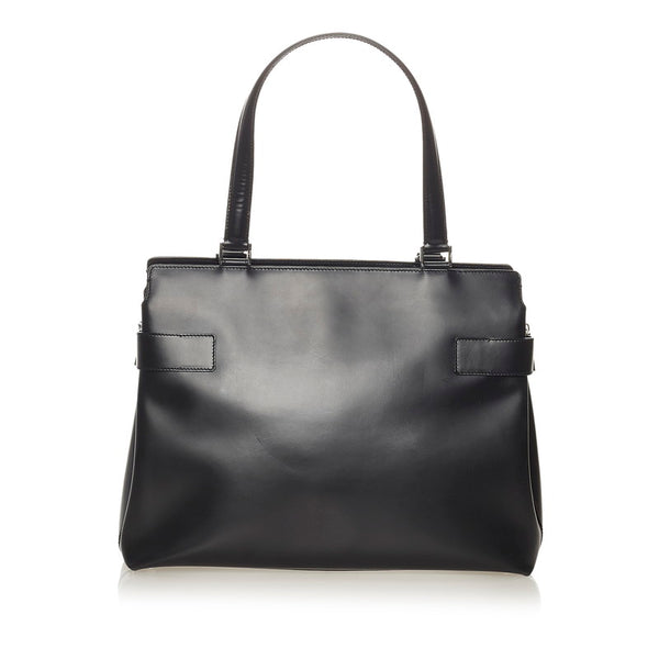 サルヴァトーレフェラガモ ガンチーニ DY-21 0166 ブラック レザー ハンドバッグ レディース Salvatore Ferragamo 【中古】