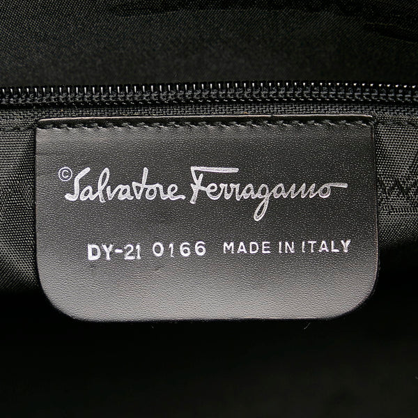 サルヴァトーレフェラガモ ガンチーニ DY-21 0166 ブラック レザー ハンドバッグ レディース Salvatore Ferragamo 【中古】