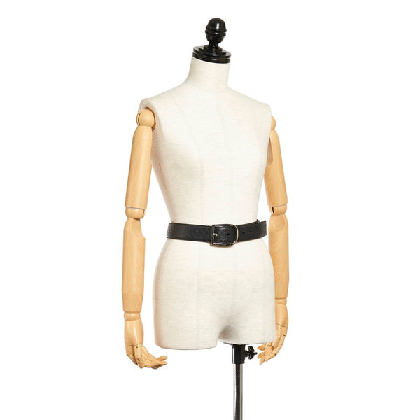 グッチ グッチシマ 449716 ブラック レザー ベルト メンズ GUCCI 【中古】