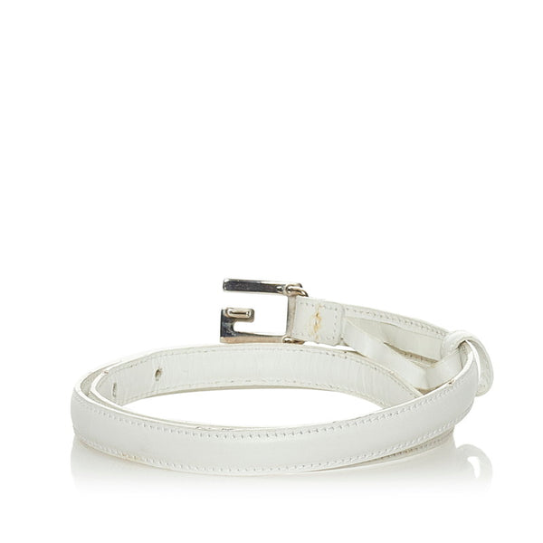 グッチ ベルト 0371316 ホワイト レザー レディース GUCCI 【中古】