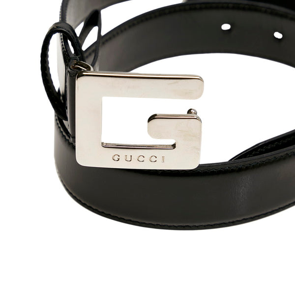 グッチ 037・519・1959 ブラック レザー ベルト レディース GUCCI 【中古】