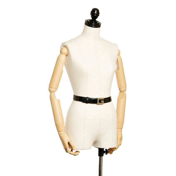 グッチ 037・519・1959 ブラック レザー ベルト レディース GUCCI 【中古】