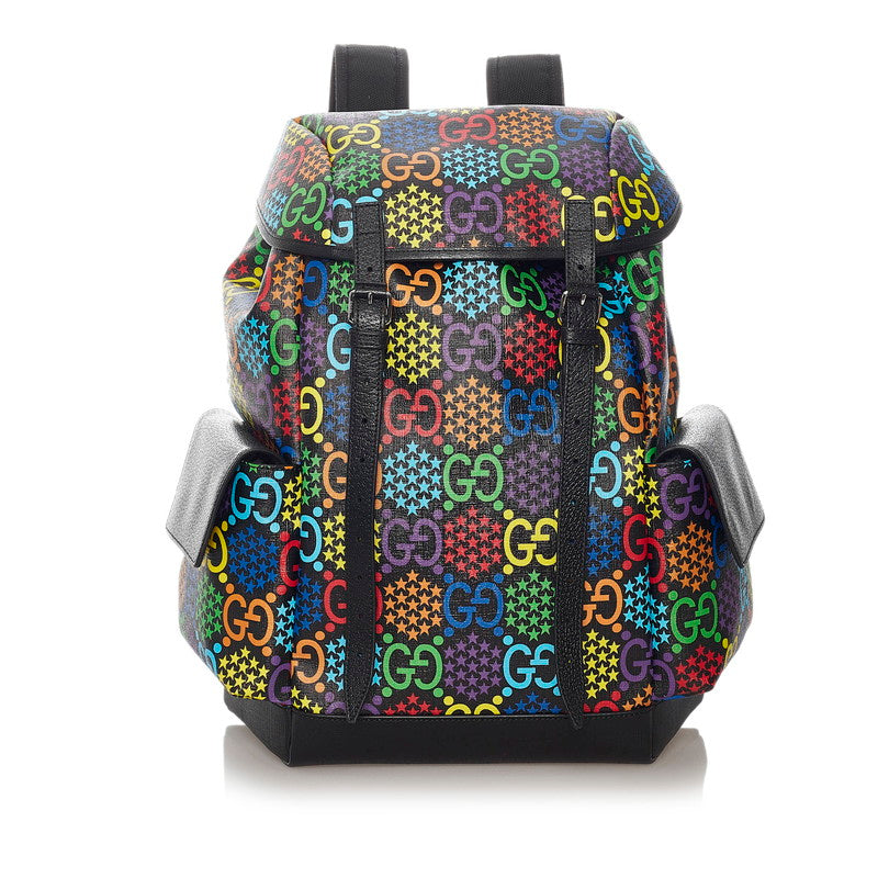 グッチ GGサイケデリック 598140 マルチ PVC レザー リュック バックパック レディース GUCCI 【中古】