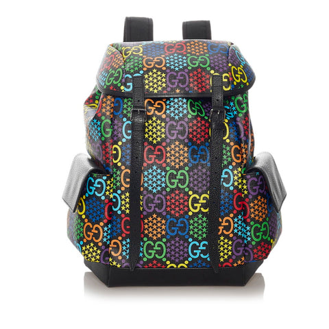グッチ GGサイケデリック 598140 マルチ PVC レザー リュック バックパック レディース GUCCI 【中古】
