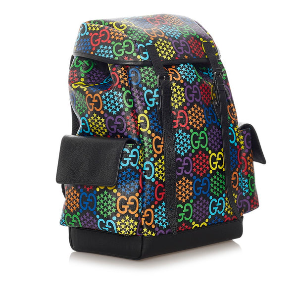 グッチ GGサイケデリック 598140 マルチ PVC レザー リュック バックパック レディース GUCCI 【中古】
