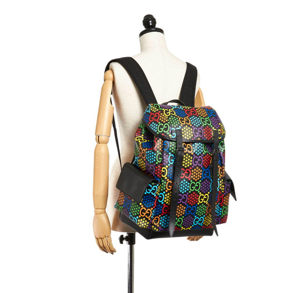 グッチ GGサイケデリック 598140 マルチ PVC レザー リュック バックパック レディース GUCCI 【中古】