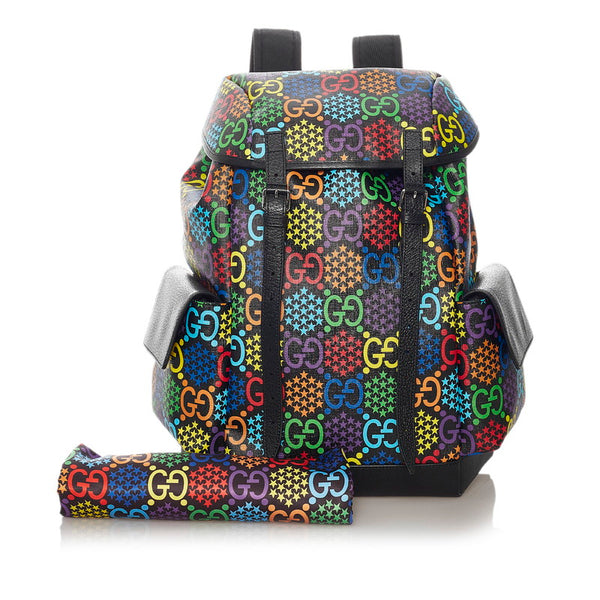 グッチ GGサイケデリック 598140 マルチ PVC レザー リュック バックパック レディース GUCCI 【中古】
