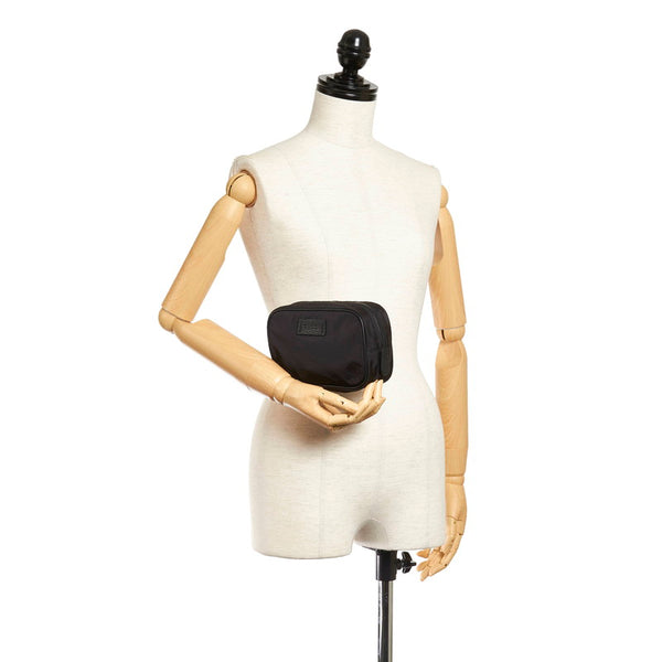 グッチ 510341 ブラック ナイロン ポーチ レディース GUCCI 【中古】