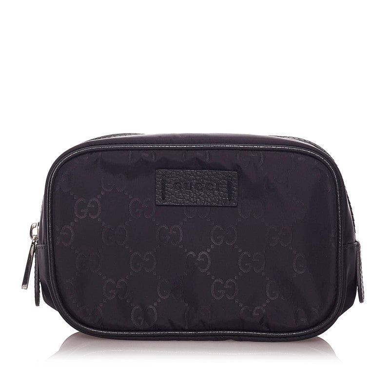 グッチ 510341 ブラック ナイロン ポーチ レディース GUCCI 【中古】