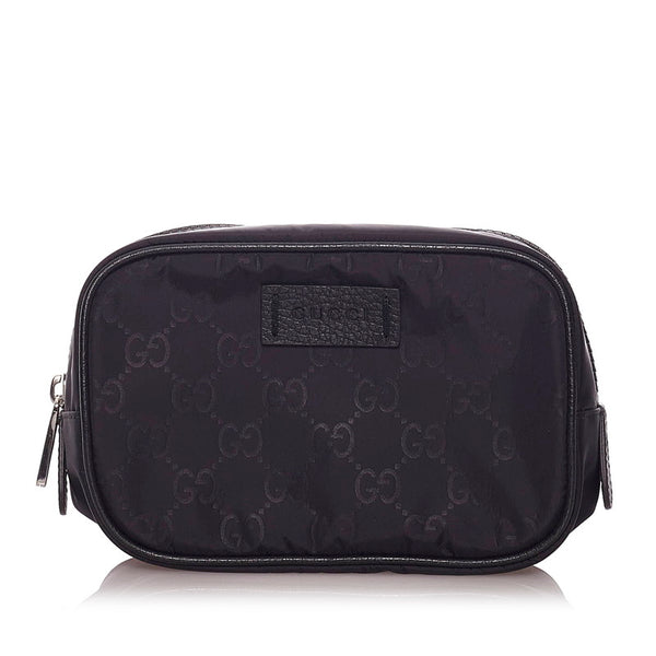 グッチ 510341 ブラック ナイロン ポーチ レディース GUCCI 【中古】