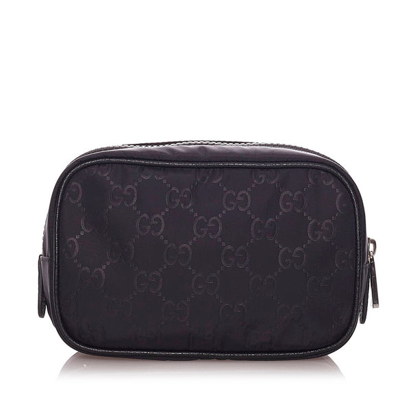 グッチ 510341 ブラック ナイロン ポーチ レディース GUCCI 【中古】