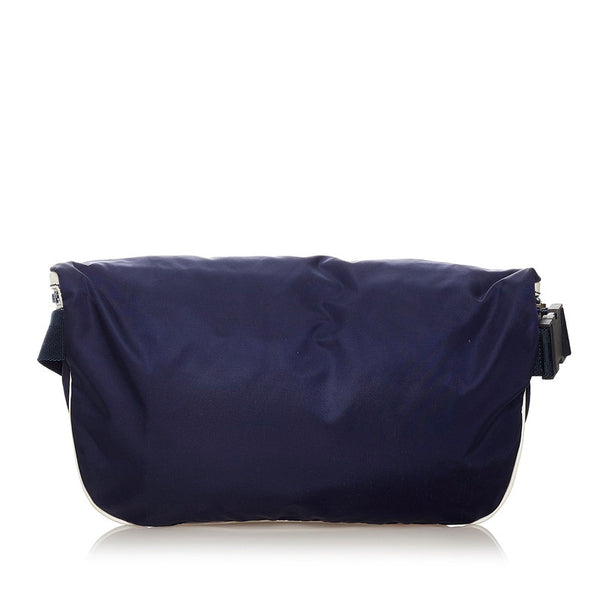 グッチ 211128 ネイビー ホワイト ナイロン ボディバッグ レディース GUCCI 【中古】