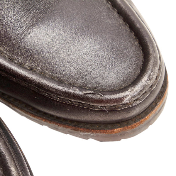 グッチ ホースビット 117 0067  ブラック レザー チャッカブーツ メンズ GUCCI 【中古】