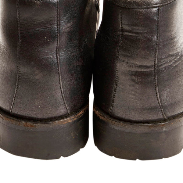 グッチ ホースビット 117 0067  ブラック レザー チャッカブーツ メンズ GUCCI 【中古】