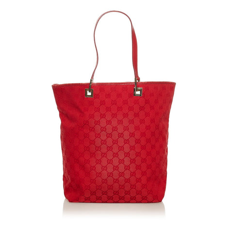 グッチ GGキャンバス ハンドバッグ 002・1098 レッド キャンバス レディース GUCCI 【中古】