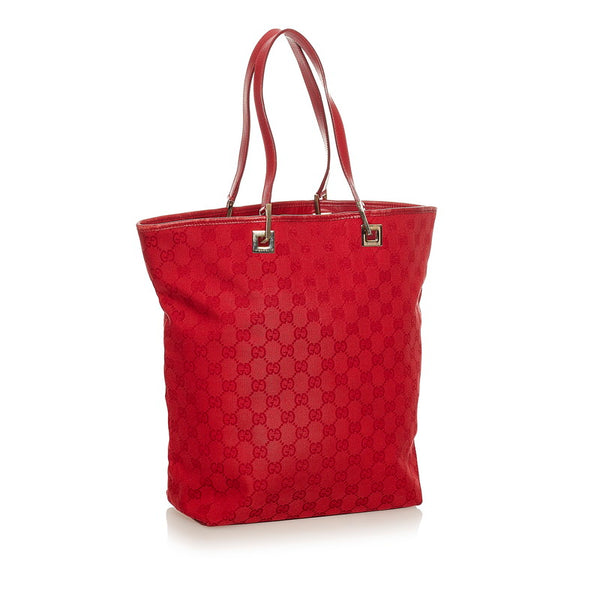 グッチ GGキャンバス ハンドバッグ 002・1098 レッド キャンバス レディース GUCCI 【中古】