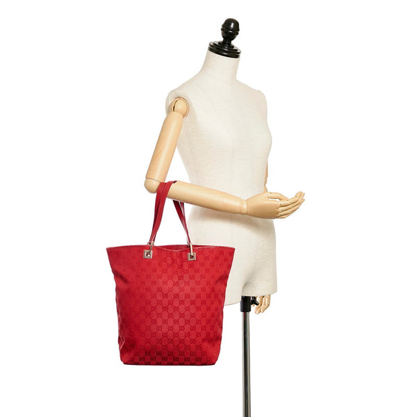 グッチ GGキャンバス ハンドバッグ 002・1098 レッド キャンバス レディース GUCCI 【中古】