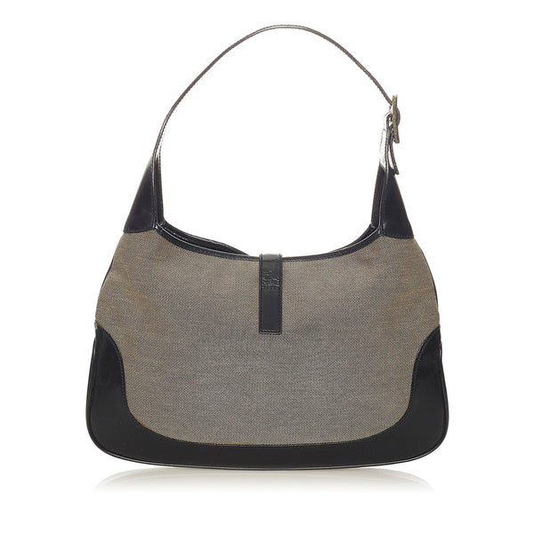 グッチ ジャッキー 001・3306 ベージュ キャンバス レザー ハンドバッグ レディース GUCCI 【中古】