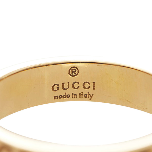 グッチ K18YG イエローゴールド アイコンリング リング 指輪 レディース GUCCI 12号 【中古】