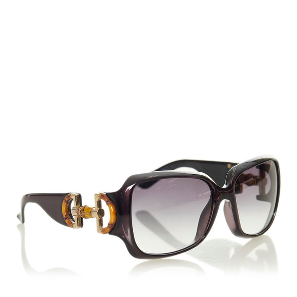 グッチ バンブー サングラス ブラック プラスチック レディース GUCCI 【中古】