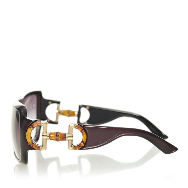 グッチ バンブー サングラス ブラック プラスチック レディース GUCCI 【中古】