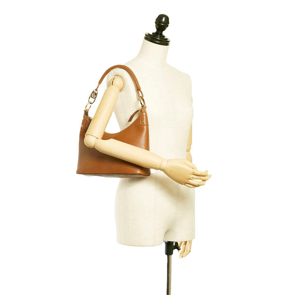 グッチ 115002 ブラウン レザー ワンショルダー レディース GUCCI 【中古】