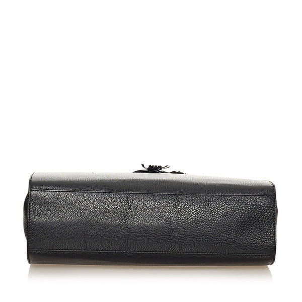 グッチ エミリー 295403 ブラック レザー チェーン ショルダーバッグ レディース GUCCI 【中古】