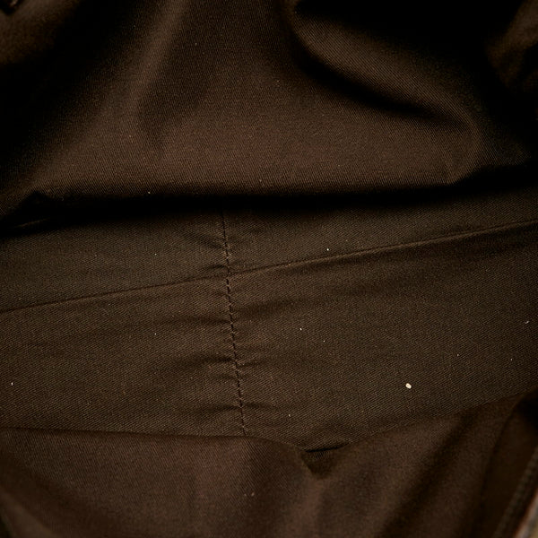 グッチ GGスプリーム 140959 ベージュ PVC レザー ハンドバッグ レディース GUCCI 【中古】