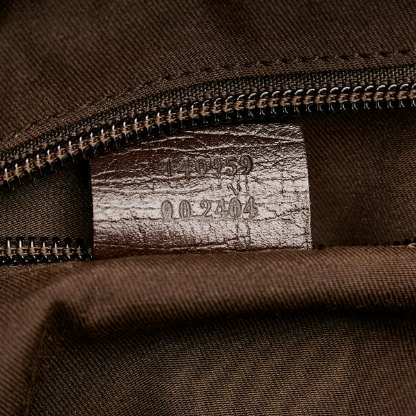 グッチ GGスプリーム 140959 ベージュ PVC レザー ハンドバッグ レディース GUCCI 【中古】